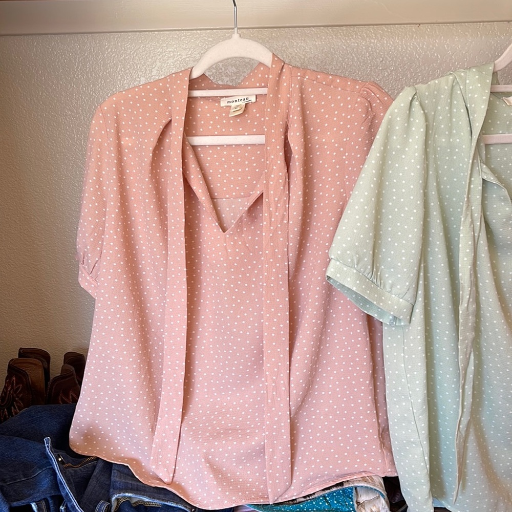 Set of two business casual blouses
